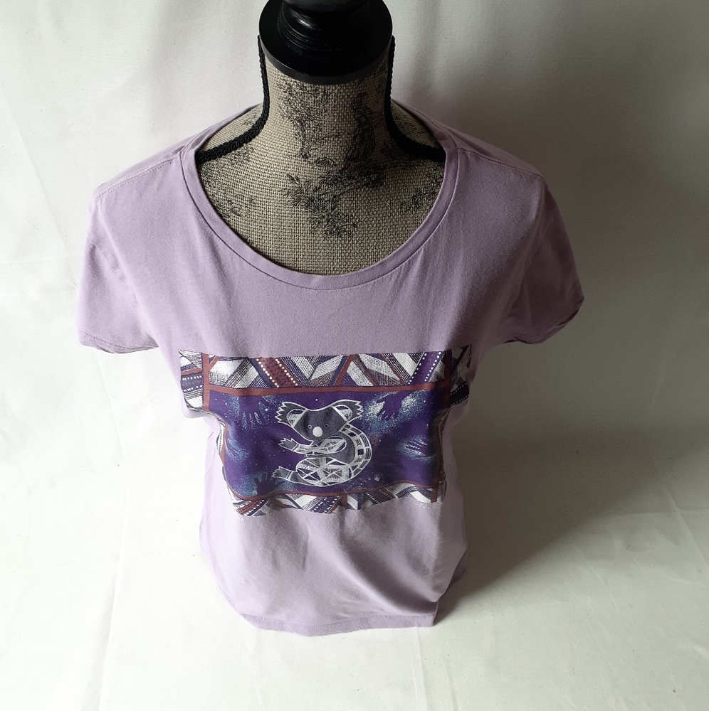 Jijaka Australia women's lavender short sleeve top - Picture 2 of 6